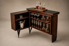 Brazilian Modern Sculptural Bar in Rosewood with Curved Legs Brazil Lot 1113 - 4707582