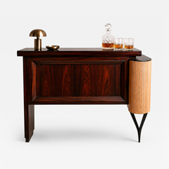 Brazilian Modern Sculptural Bar in Rosewood with Curved Legs Brazil Lot 1113 - 4711399