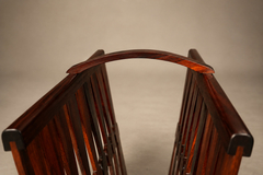 Brazilian Modern Sculptural Magazine Rack in Rosewood Brazil 1960s - 4744119
