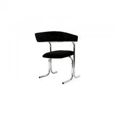 Brazilian Modern Set of Five Chairs in Chrome Fabric Pozza Moveis 1960 - 3708639