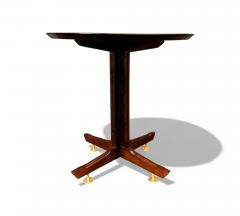 Brazilian Modern Sidetable in Rosewood Brass Feet Unknown 1950s - 4417121