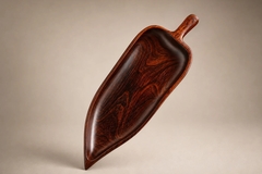 Brazilian Modern Solid Rosewood Leaf Serving Tray Brazil c 1960 - 4712605