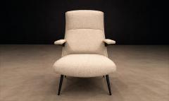 Brazilian Modernist Lounge Chair in Ebony Stained Pau Marfim with Oatmeal Boucl  - 4531093