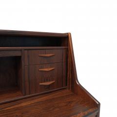 Brazilian Rosewood Mid century Danish Secretary Desk with Vanity Mirror - 3503615