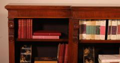 Breakfront Open Bookcase In Mahogany 19 Century - 3083271