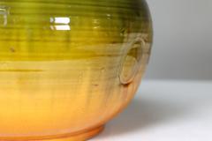 Bretby Art Pottery Bretby A Large English Arts Crafts Planter with Green Fading to Yellow Body - 4187713