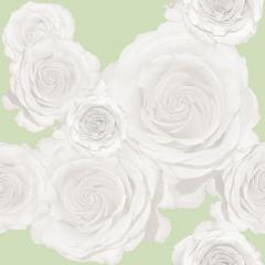 Brett Design BLOWN UP WHITE ROSES - 2783123