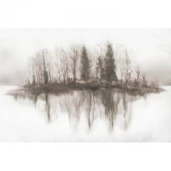 Brett Design Reflection Taupe Island Mural Wallpaper Scaled Mural  - 2889590