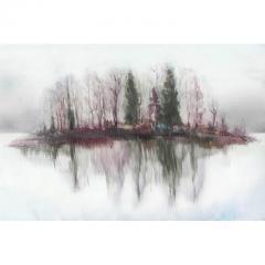 Brett Design Reflection Winter Island Mural Wallpaper Scaled Mural  - 2889593