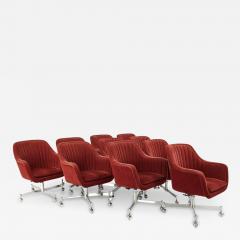 Brickel Associates Mid Century Office Chairs Set of 10 - 2584345