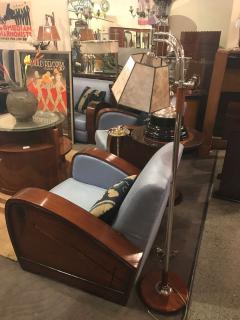 Bridge Floor Lamp with Mica shade in the style of Deskey or Rhode - 424385