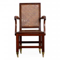 British Campaign Mahogany Knock Down Antique Armchair Johnstone Jeanes - 4497102