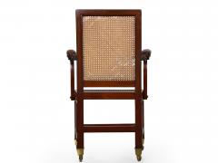 British Campaign Mahogany Knock Down Antique Armchair Johnstone Jeanes - 4497103
