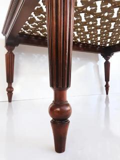 British Colonial Style Coffee Table with Inset Bronze Christies Auction Label - 3528538