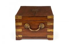British Colonial Teak and Brass Hinged Top Box - 4668023