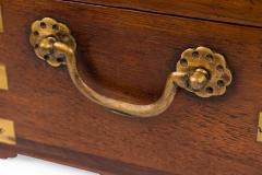 British Colonial Teak and Brass Hinged Top Box - 4668026
