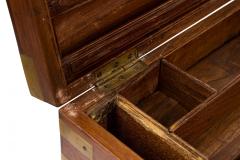 British Colonial Teak and Brass Hinged Top Box - 4668030