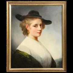 British School C 1840 An Exceptional Quality Portrait Lady in Green  - 3880557