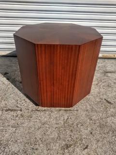 Brockstein Octagon Shaped Ribbon Mahogany Side Table - 3877899