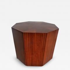 Brockstein Octagon Shaped Ribbon Mahogany Side Table - 3881309