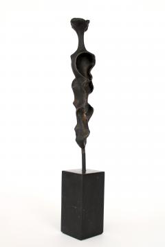 Bronze Abstract Figurative Sculpture on Black Marble Mount - 1616749