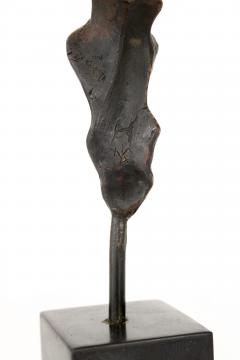 Bronze Abstract Figurative Sculpture on Black Marble Mount - 1616751