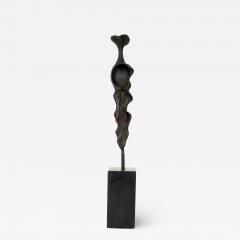 Bronze Abstract Figurative Sculpture on Black Marble Mount - 1618869