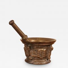 Bronze Apothecary Mortar With Its Pestle 17th Century - 2942201