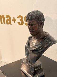 Bronze Bust of Roman Emperor Caracalla on Marble Base - 4316156