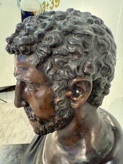 Bronze Bust of Roman Emperor Caracalla on Marble Base - 4316161