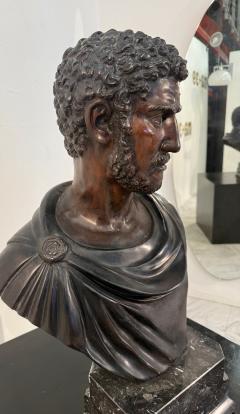 Bronze Bust of Roman Emperor Caracalla on Marble Base - 4316163