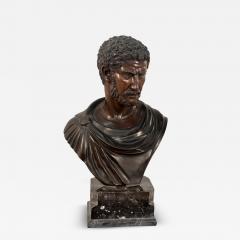Bronze Bust of Roman Emperor Caracalla on Marble Base - 4319531