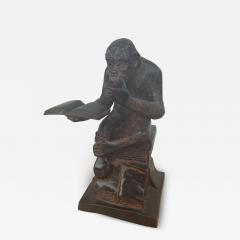 Bronze Darwins Thinking Monkey Sculpture - 4434758
