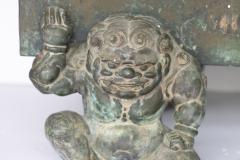 Bronze Japanese Censer Supported by Four Bronze Oni Japan 19th Century  - 2808751