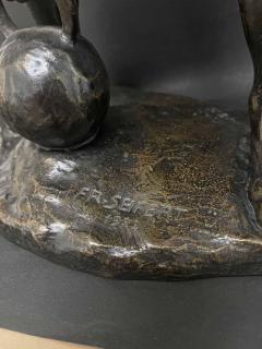 Bronze Male Athlete with Kettlebell by Franz Seifert  - 4445072