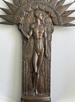 Bronze Male Nude with Aureole  - 4311215
