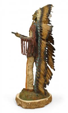 Bronze Patinaed Native American Figure - 4519868