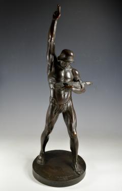 Bronze Sculpture of a Soldiers Pledge of Allegiance Social Realism World War 1 - 4077195