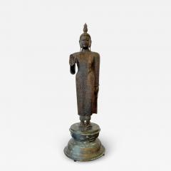 Bronze Standing Buddha Statue on Pedestal Sri Lanka - 2352590