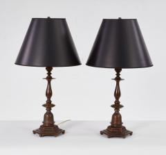 Bronze Table Lamps with Hexagonal Bases - 4590974