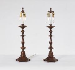 Bronze Table Lamps with Hexagonal Bases - 4590982