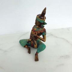 Bronze Thai Sculpture of Musician Playing Drum - 2563487