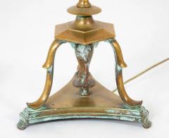 Bronze Turned Floor Lamp with Faux Tortoiseshell Shade - 3265113