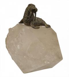Bronze Walrus on a Crystal - 4409329
