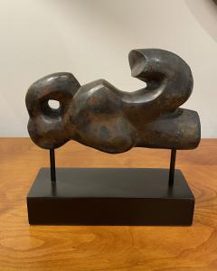 Bronze abstract figural sculpture in the style of Henry Moore - 3618782