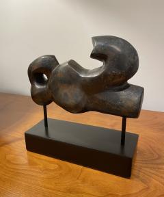 Bronze abstract figural sculpture in the style of Henry Moore - 3618783