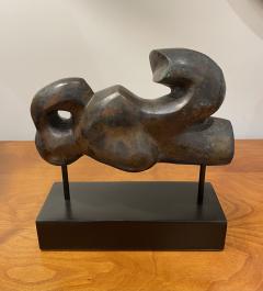 Bronze abstract figural sculpture in the style of Henry Moore - 3618784