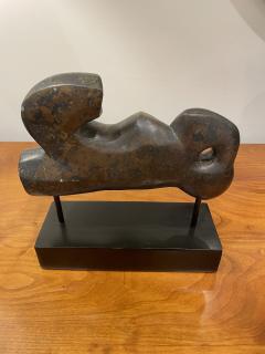 Bronze abstract figural sculpture in the style of Henry Moore - 3618785
