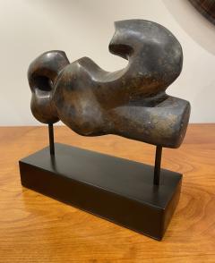 Bronze abstract figural sculpture in the style of Henry Moore - 3618786