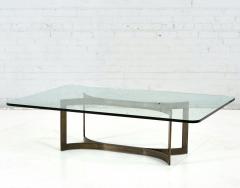 Bronze and Glass Sculptural Coffee Table Style of Pace 1960 - 2529677